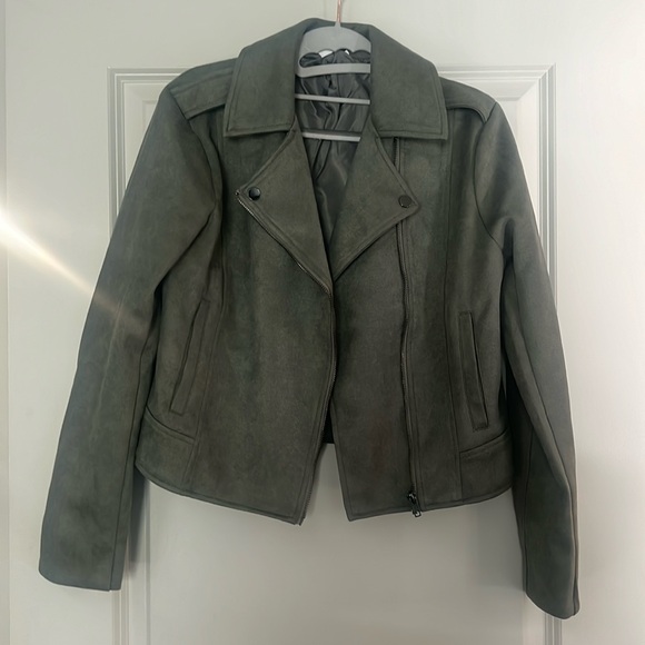 Not Your Baby Faux Suede Jacket - Green - Picture 2 of 7